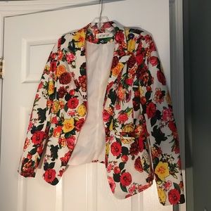 Flower print jacket